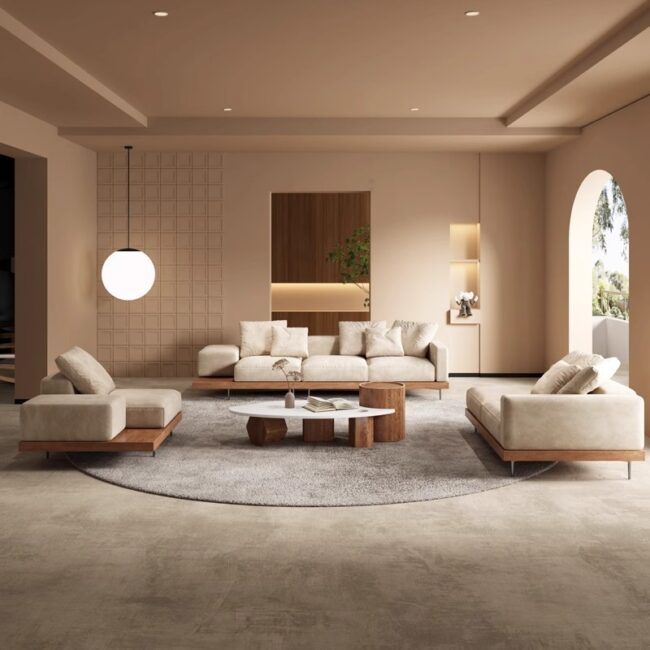Log style free combination sofa - 图片 2