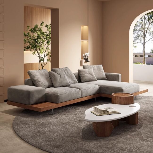 Log style free combination sofa - 图片 3