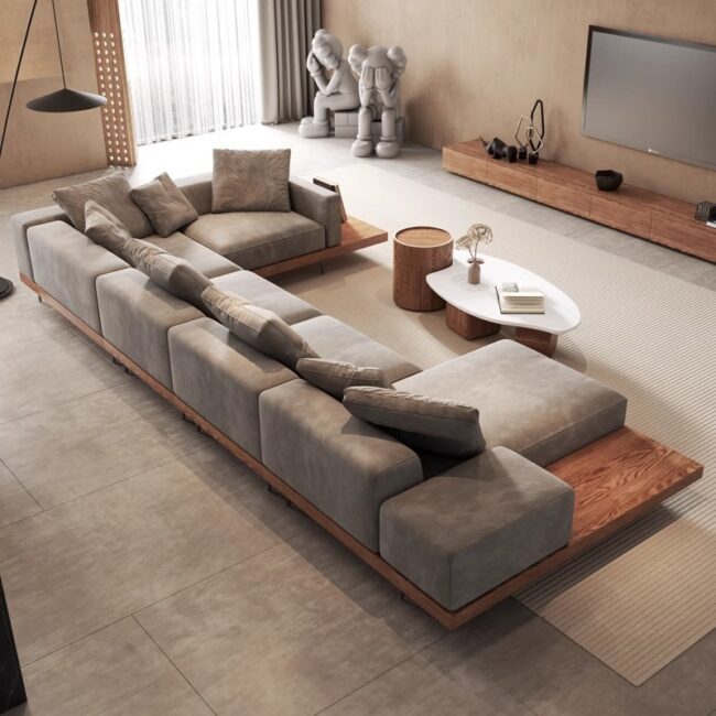 Log style free combination sofa - 图片 4